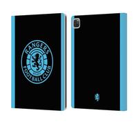 Head Case Designs Officially Licensed Rangers FC Light Blue Crest Leather Wallet Case Compatible With Apple iPad Pro 13 M4 2024