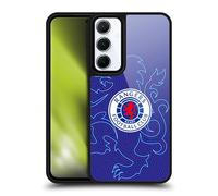 Head Case Designs Officially Licensed Rangers FC Lion Pinstripes Pattern Crest Gel Armour Case [Military Grade Protection] Compatible With Samsung Galaxy A55 5G