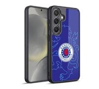 Head Case Designs Officially Licensed Rangers FC Lion Pinstripes Pattern Crest Gel Armour Case [Military Grade Protection] Compatible With Samsung Galaxy S24 5G