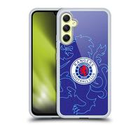 Head Case Designs Officially Licensed Rangers FC Lion Pinstripes Pattern Crest Gel Case [Military Grade Protection] Compatible With Samsung Galaxy A34 5G