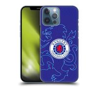 Head Case Designs Officially Licensed Rangers FC Lion Pinstripes Pattern Crest Hard Back Case Compatible With Apple iPhone 13 Pro Max