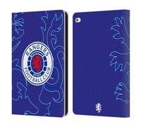 Head Case Designs Officially Licensed Rangers FC Lion Pinstripes Pattern Crest Leather Wallet Case Compatible With Apple iPad Air 2 (2014)