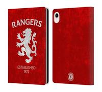 Head Case Designs Officially Licensed Rangers FC Lion Rampant Crest Leather Wallet Case Compatible With Apple iPad mini (2021/2024)