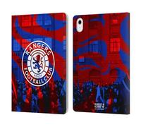 Head Case Designs Officially Licensed Rangers FC Logo Stadium Crest Leather Wallet Case Compatible With Apple iPad Air 11 2020/2022/2024/2025