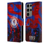Head Case Designs Officially Licensed Rangers FC Logo Stadium Crest Leather Wallet Case Compatible With Samsung Galaxy S23 Ultra 5G