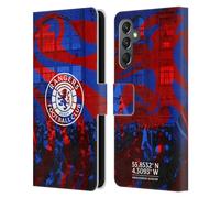 Head Case Designs Officially Licensed Rangers FC Logo Stadium Crest Leather Wallet Case Compatible With Samsung Galaxy A25 5G