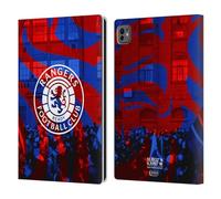 Head Case Designs Officially Licensed Rangers FC Logo Stadium Crest Leather Wallet Case Compatible With Apple iPad Pro 11 M4/M5 2024/2025