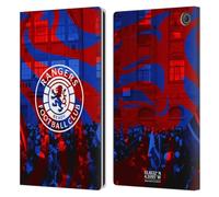 Head Case Designs Officially Licensed Rangers FC Logo Stadium Crest Leather Wallet Case Compatible With Amazon Fire Max 11 2023