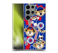 Head Case Designs Officially Licensed Rangers FC Mascot Sticker Collage Crest Hard Back Case Compatible With Samsung Galaxy S24 Ultra 5G