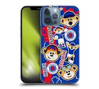 Head Case Designs Officially Licensed Rangers FC Mascot Sticker Collage Crest Hard Back Case Compatible With Apple iPhone 13 Pro Max
