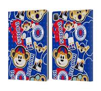 Head Case Designs Officially Licensed Rangers FC Mascot Sticker Collage Crest Leather Wallet Case Compatible With Apple iPad Pro 12.9 2020/2021/2022