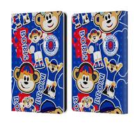 Head Case Designs Officially Licensed Rangers FC Mascot Sticker Collage Crest Leather Wallet Case Compatible With Amazon Kindle Paperwhite 6