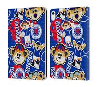 Head Case Designs Officially Licensed Rangers FC Mascot Sticker Collage Crest Leather Wallet Case Compatible With Apple iPad 10.9 2022/2025