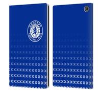 Head Case Designs Officially Licensed Rangers FC Matchday Crest Leather Wallet Case Compatible With Amazon Fire Max 11 2023