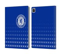 Head Case Designs Officially Licensed Rangers FC Matchday Crest Leather Wallet Case Compatible With Apple iPad Pro 12.9 2020/2021/2022