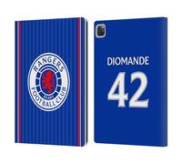 Head Case Designs Officially Licensed Rangers FC Mohamed Diomande 2023/24 Players Home Kit Leather Wallet Case Compatible With Apple iPad Pro 12.9 2020/2021/2022