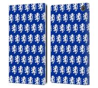 Head Case Designs Officially Licensed Rangers FC Pattern Crest Leather Wallet Case Compatible With Amazon Fire Max 11 2023