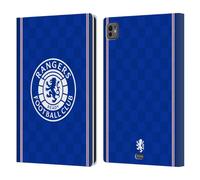 Head Case Designs Officially Licensed Rangers FC Retro 1989 Home Kit Crest Leather Wallet Case Compatible With Apple iPad Pro 11 M4/M5 2024/2025