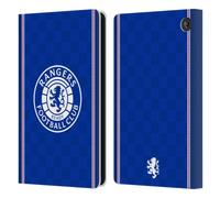 Head Case Designs Officially Licensed Rangers FC Retro 1989 Home Kit Crest Leather Wallet Case Compatible With Amazon Fire 7 2022