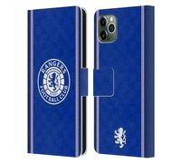 Head Case Designs Officially Licensed Rangers FC Retro 1989 Home Kit Crest Leather Wallet Case Compatible With Apple iPhone 11 Pro Max