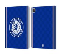 Head Case Designs Officially Licensed Rangers FC Retro 1989 Home Kit Crest Leather Wallet Case Compatible With Apple iPad Pro 12.9 2020/2021/2022
