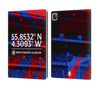 Head Case Designs Officially Licensed Rangers FC Stadium Crest Leather Wallet Case Compatible With Apple iPad Pro 12.9 2020/2021/2022