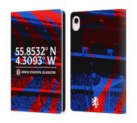 Head Case Designs Officially Licensed Rangers FC Stadium Crest Leather Wallet Case Compatible With Apple iPad mini (2021/2024)