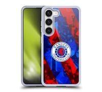 Head Case Designs Officially Licensed Rangers FC Stadium Stripes Crest Gel Case [Military Grade Protection] Compatible with Samsung Galaxy S23 5G and Compatible with MagSafe