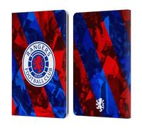 Head Case Designs Officially Licensed Rangers FC Stadium Stripes Crest Leather Wallet Case Compatible With Kindle Paperwhite 1/2 / 3