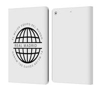 Head Case Designs Officially Licensed Real Madrid CF Black Logo Legend Leather Wallet Case Compatible With Apple iPad 10.2 2019/2020/2021
