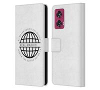 Head Case Designs Officially Licensed Real Madrid CF Black Logo Legend Leather Wallet Case Compatible With Motorola Edge 50 Fusion