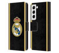 Head Case Designs Officially Licensed Real Madrid CF Bring Back 99/00 Black Retro Leather Wallet Case Compatible With Samsung Galaxy S22 5G