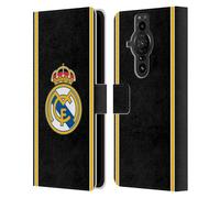 Head Case Designs Officially Licensed Real Madrid CF Bring Back 99/00 Black Retro Leather Wallet Case Compatible With Sony Xperia Pro-I