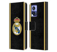 Head Case Designs Officially Licensed Real Madrid CF Bring Back 99/00 Black Retro Leather Wallet Case Compatible With Motorola Edge 30 Neo 5G