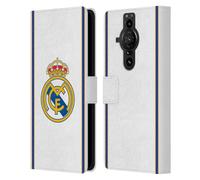 Head Case Designs Officially Licensed Real Madrid CF Bring Back 99/00 White Retro Leather Wallet Case Compatible With Sony Xperia Pro-I