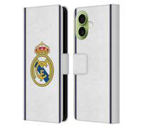 Head Case Designs Officially Licensed Real Madrid CF Bring Back 99/00 White Retro Leather Wallet Case Compatible With Apple iPhone 17