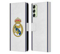 Head Case Designs Officially Licensed Real Madrid CF Bring Back 99/00 White Retro Leather Wallet Case Compatible With Samsung Galaxy A14 5G