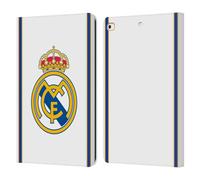 Head Case Designs Officially Licensed Real Madrid CF Bring Back 99/00 White Retro Leather Wallet Case Compatible With Apple iPad 9.7 2017 / iPad 9.7 2018