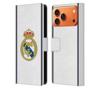 Head Case Designs Officially Licensed Real Madrid CF Bring Back 99/00 White Retro Leather Wallet Case Compatible With Apple iPhone 17 Pro Max