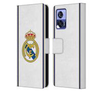 Head Case Designs Officially Licensed Real Madrid CF Bring Back 99/00 White Retro Leather Wallet Case Compatible With Motorola Edge 30 Neo 5G
