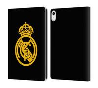 Head Case Designs Officially Licensed Real Madrid CF Gold Logo Origin Leather Wallet Case Compatible With Apple iPad 10.9 2022/2025