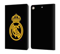 Head Case Designs Officially Licensed Real Madrid CF Gold Logo Origin Leather Wallet Case Compatible With Apple iPad 9.7 2017 / iPad 9.7 2018