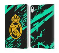 Head Case Designs Officially Licensed Real Madrid CF Green Gold Urban Leather Wallet Case Compatible With Apple iPad 10.9 2022/2025