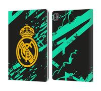 Head Case Designs Officially Licensed Real Madrid CF Green Gold Urban Leather Wallet Case Compatible With Apple iPad Pro 13 M4 2024