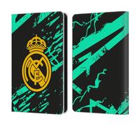 Head Case Designs Officially Licensed Real Madrid CF Green Gold Urban Leather Wallet Case Compatible With Amazon Kindle 11th Gen (2024)