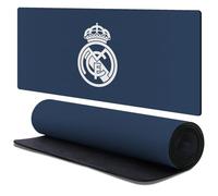 Head Case Designs Officially Licensed Real Madrid CF Navy Blue Badge Logo Gaming Office Desk PC Keyboard Mouse Mat Pad 37.4 x 15.75 x 0.16 inches (900 x 400 mm) - XL