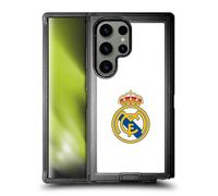Head Case Designs Officially Licensed Real Madrid CF Plain Logo White Origin Ultra-Armoured Shockproof Case [Military Grade Protection] Compatible With Samsung Galaxy S24 Ultra 5G