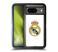 Head Case Designs Officially Licensed Real Madrid CF Plain Logo White Origin Ultra-Armoured Shockproof Case [Military Grade Protection] Compatible With Google Pixel 8