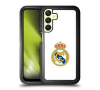 Head Case Designs Officially Licensed Real Madrid CF Plain Logo White Origin Ultra-Armoured Shockproof Case [Military Grade Protection] Compatible With Samsung Galaxy A25 5G