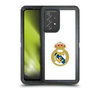 Head Case Designs Officially Licensed Real Madrid CF Plain Logo White Origin Ultra-Armoured Shockproof Case [Military Grade Protection] Compatible With Galaxy A52 / A52s / 5G (2021)